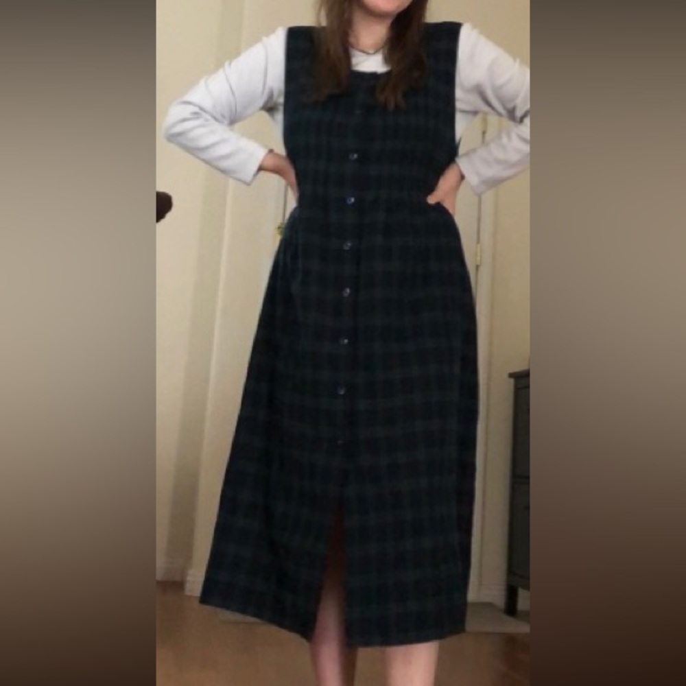 Plaid Button Up Dress